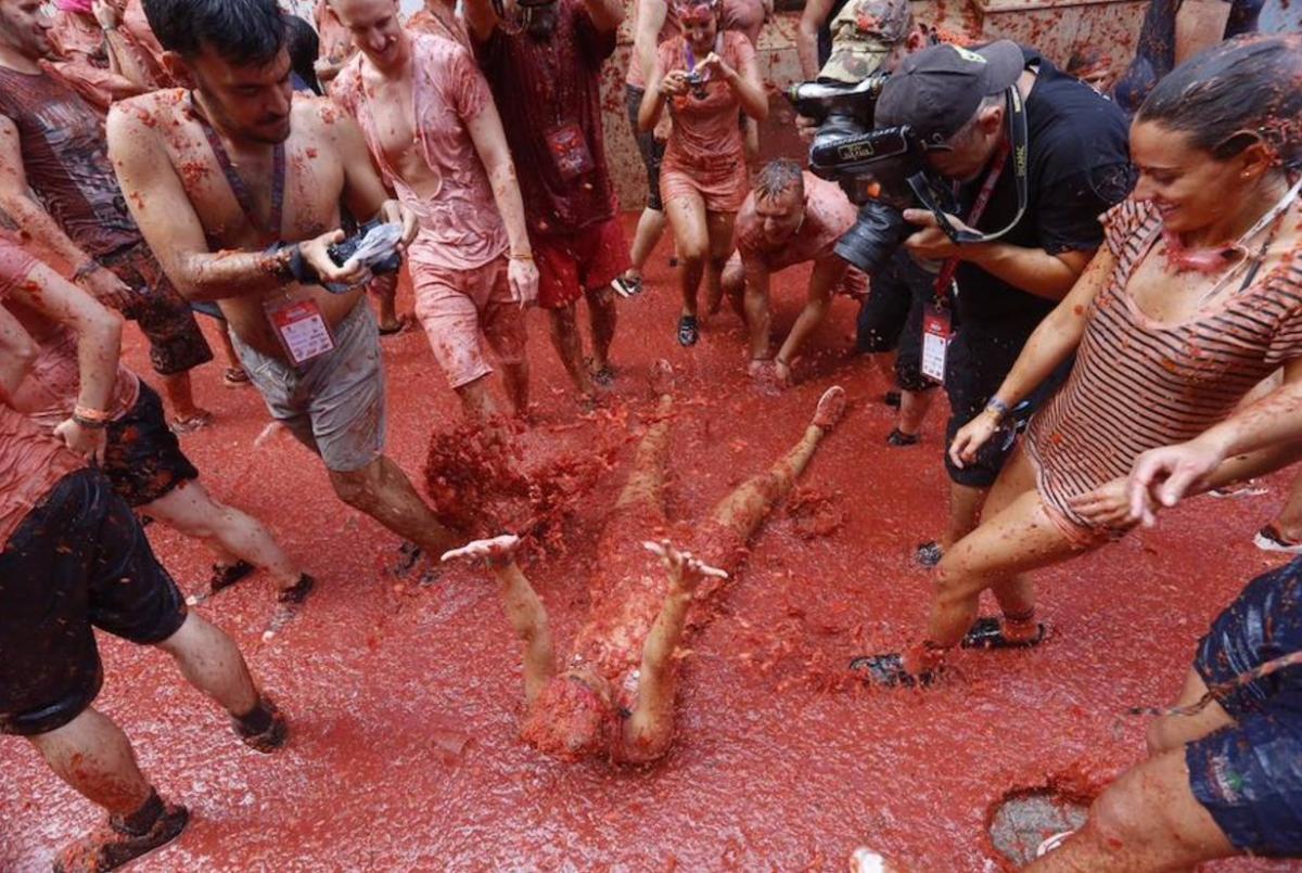İspanya'da La Tomatina festivali