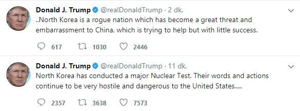 Kuzey Kore'nin hidrojen bombası denemesine tepkiler