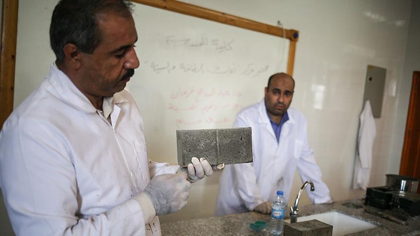 Gazze'de ısı yalıtımlı tuğla geliştirildi