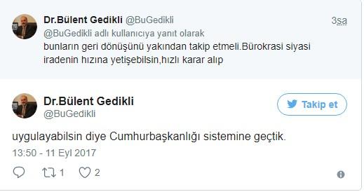 Doların düşmesini istemeyen danışman, Bülent Gedikli