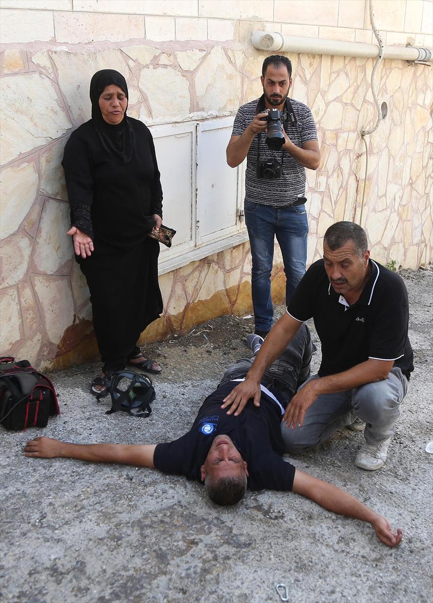 İsrail askerinin Batı Şeria'daki gösterilere müdahalesi