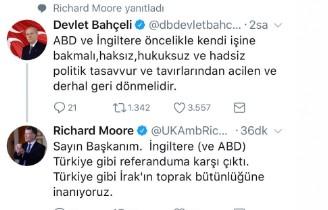 İngiliz Büyükelçi'den Bahçeli'ye tweet