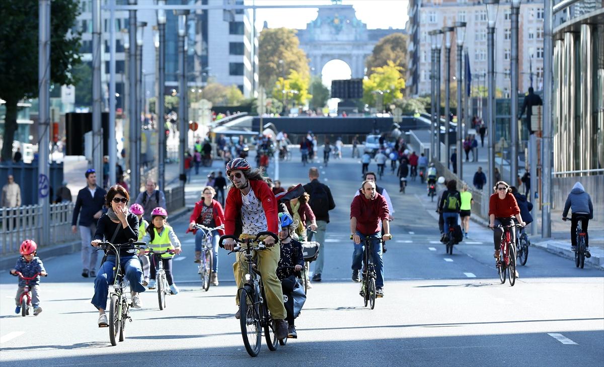 Brüksel'de arabasız gün etkinliği