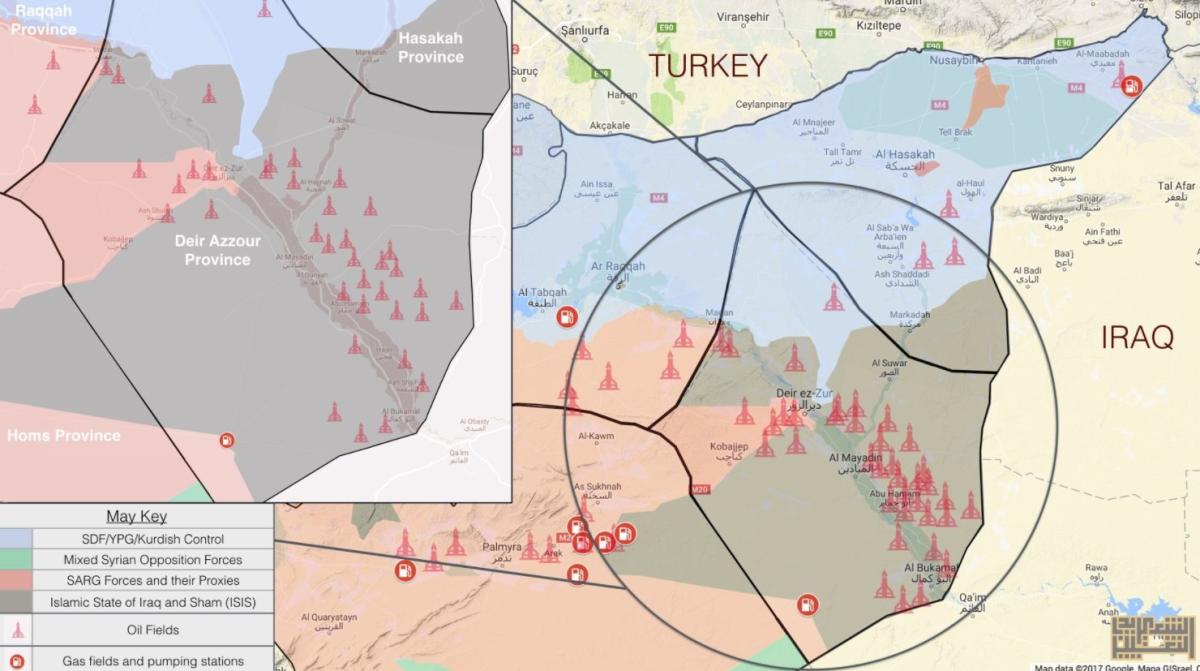 Deyrizor'un petrol ve doğalgaz haritası