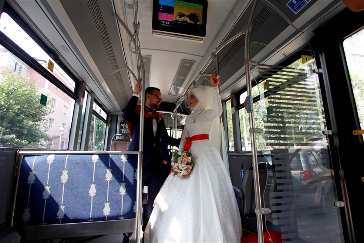 Tanıştıkları otobüs gelin arabaları oldu