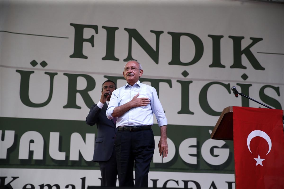Kılıçdaroğlu Fındık İçin Adalet mitinginde konuştu
