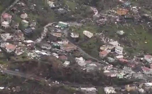 Maria kasırgası sonrası Dominik havadan görüntülendi