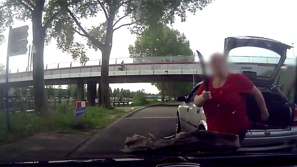 Trafikte pala çekti