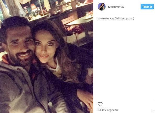 Alper Potuk galibiyeti Tuvana Türkay'la kutladı