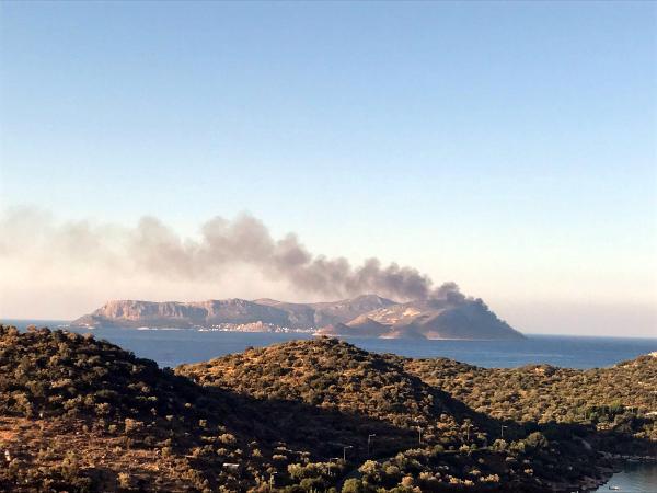 Meis Adası'nda yangın