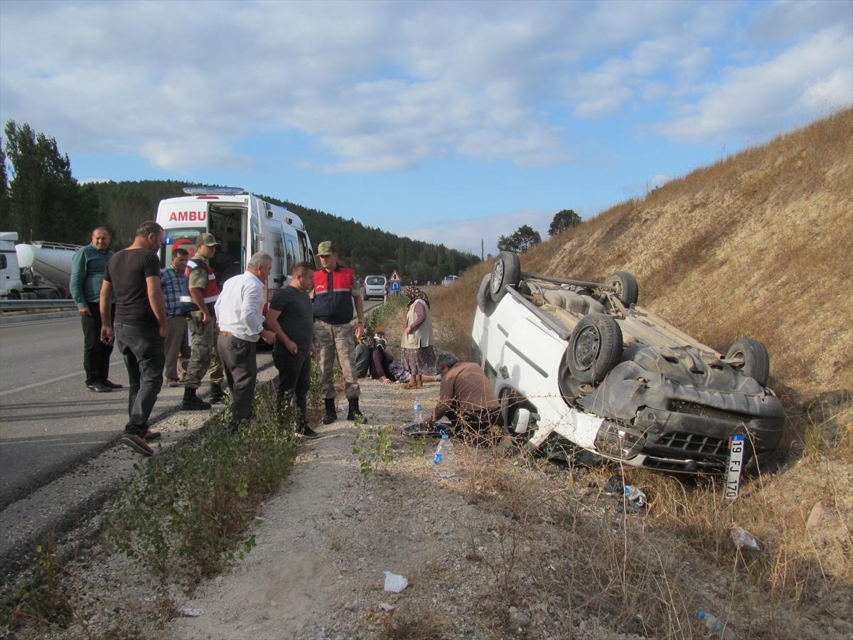 Tokat'ta araç devrildi