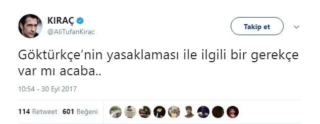 Göktürkçe yazılı armaların kaldırılmasına Kıraç'tan tepki
