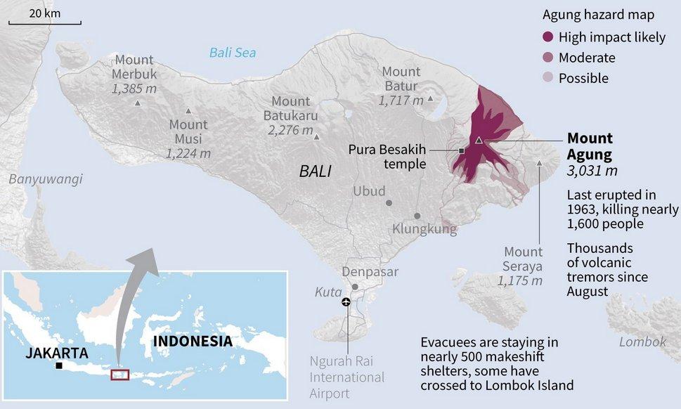Bali Adası'nda tahliyeler sürüyor