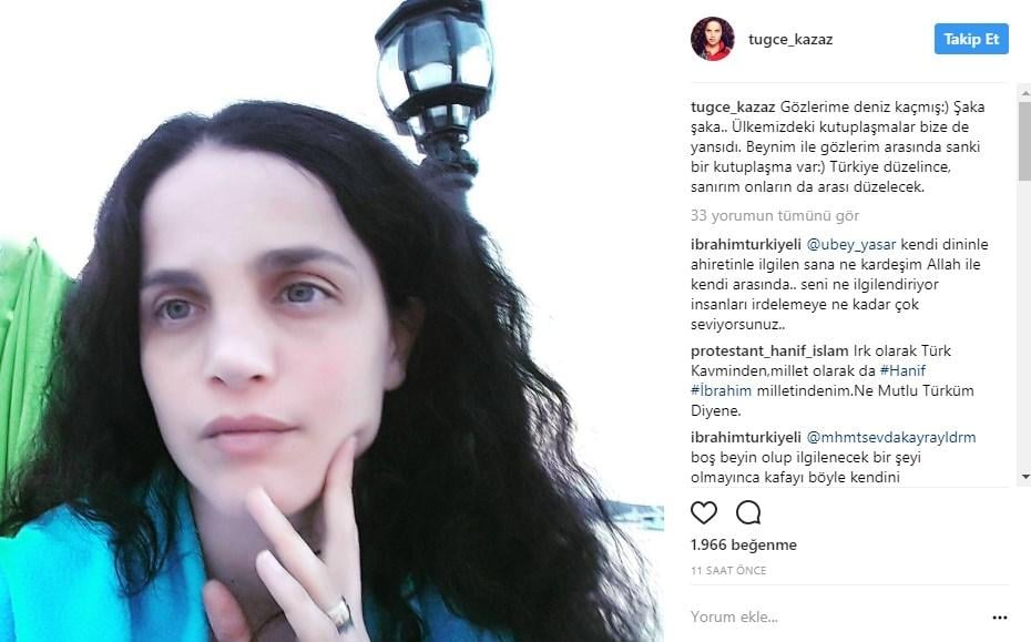 Tuğçe Kazaz'ın makyajsız hali