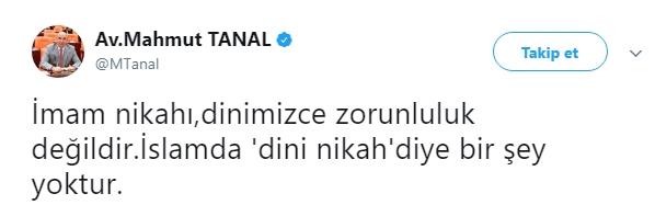 CHP'li Tanal: İslamda dini nikah yoktur