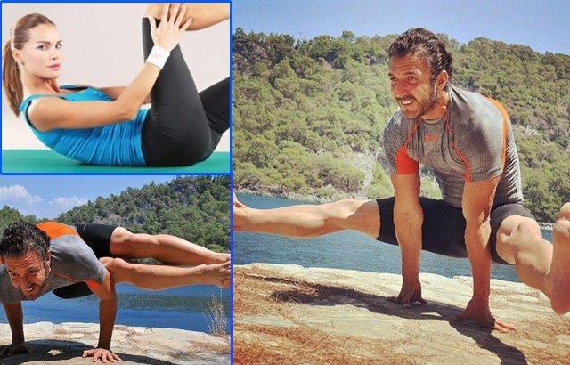 Ebru Şallı sevgilisini pilatesle rahatlatıyor