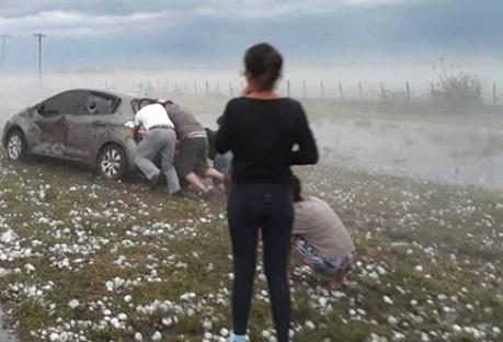 Arjantin'de dolu felaketi