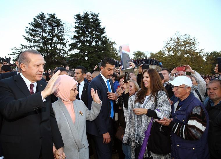 Sırbistan'da Cumhurbaşkanı Erdoğan'a sevgi seli