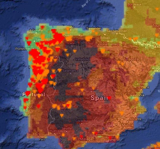 İspanya'da orman yangınları