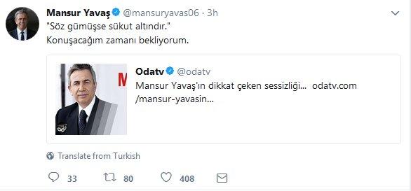 Mansur Yavaş sessizliğini bozdu
