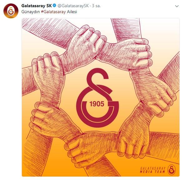 Galatasaray'ın dikkat çeken paylaşımı