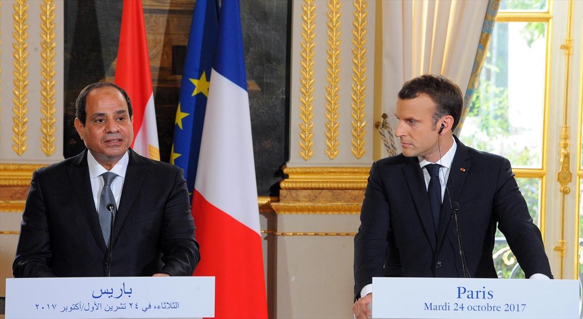 Macron Fransa'da Sisi'yi ağırladı