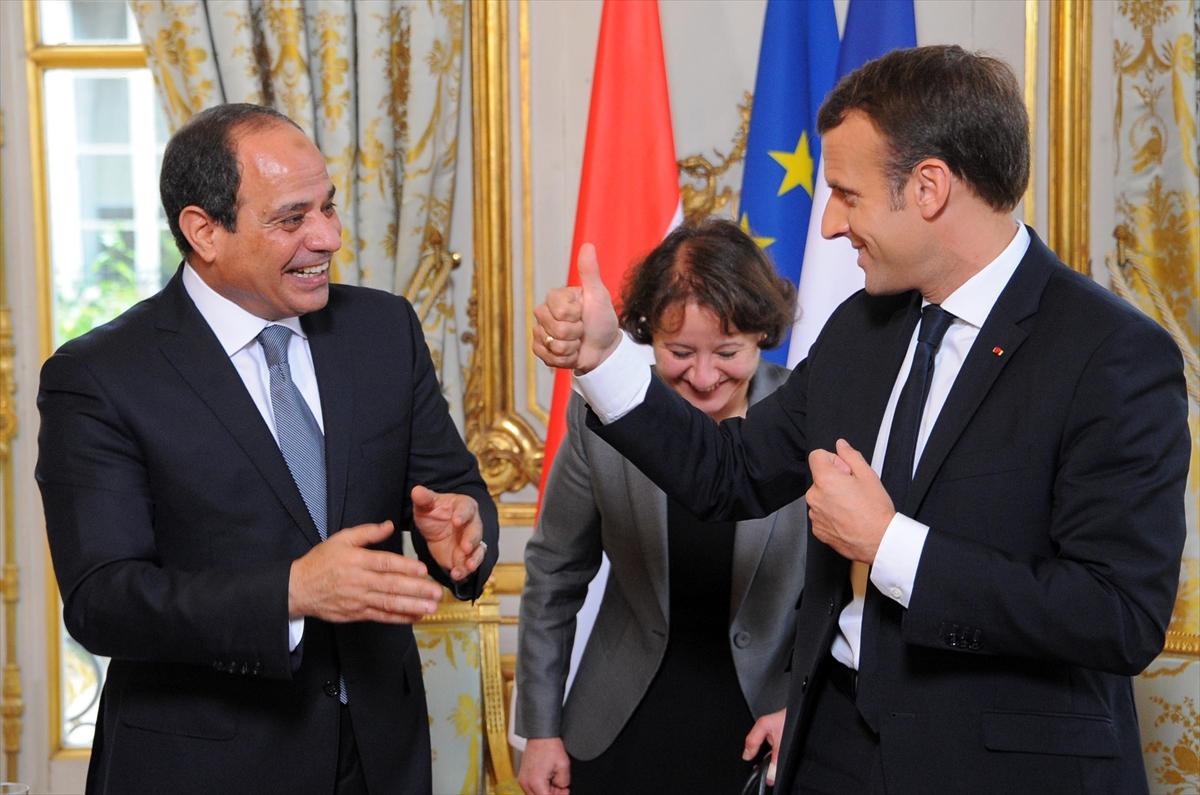 Macron Fransa'da Sisi'yi ağırladı