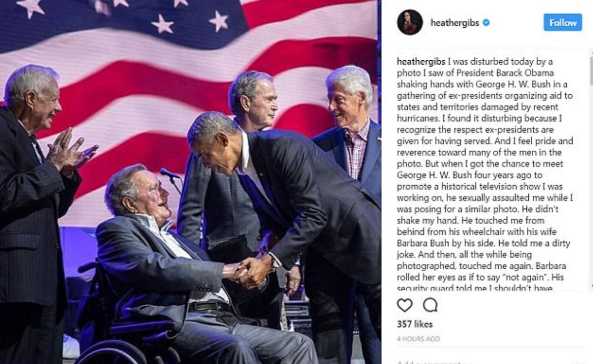 Baba Bush tekerlekli sandalyede ABD'li aktristi taciz etti