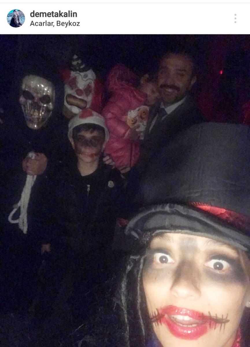 Demet Akalın'ın Cadılar Bayramı makyajı