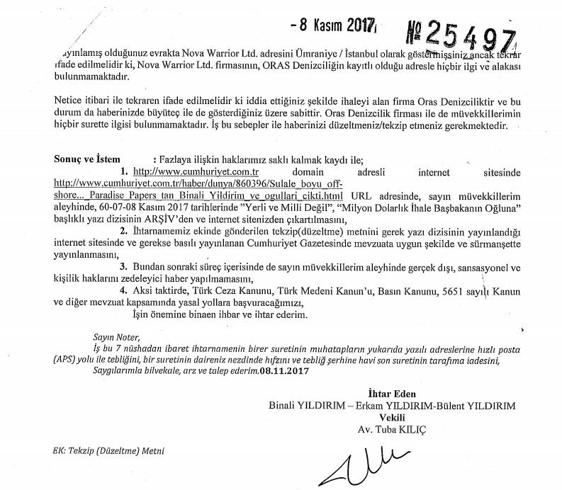 Başbakan'dan Cumhuriyet'in iddialarına tekzip