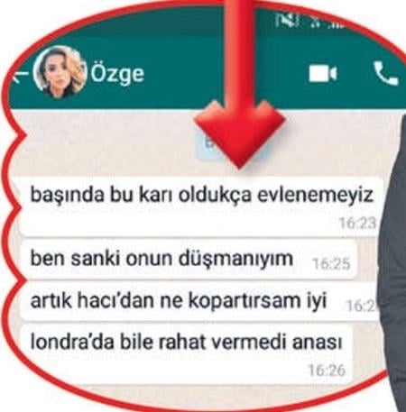 Özge Ulusoy ve Hacı Sabancı'yı ayıran mesaj