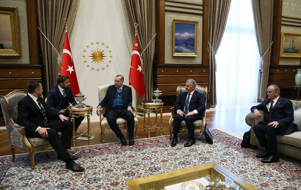 Beştepe'de Erdoğan-Elon Musk görüşmesi