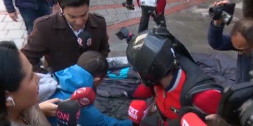 Galata atlayışından sonra muhabirlerin yarış anı