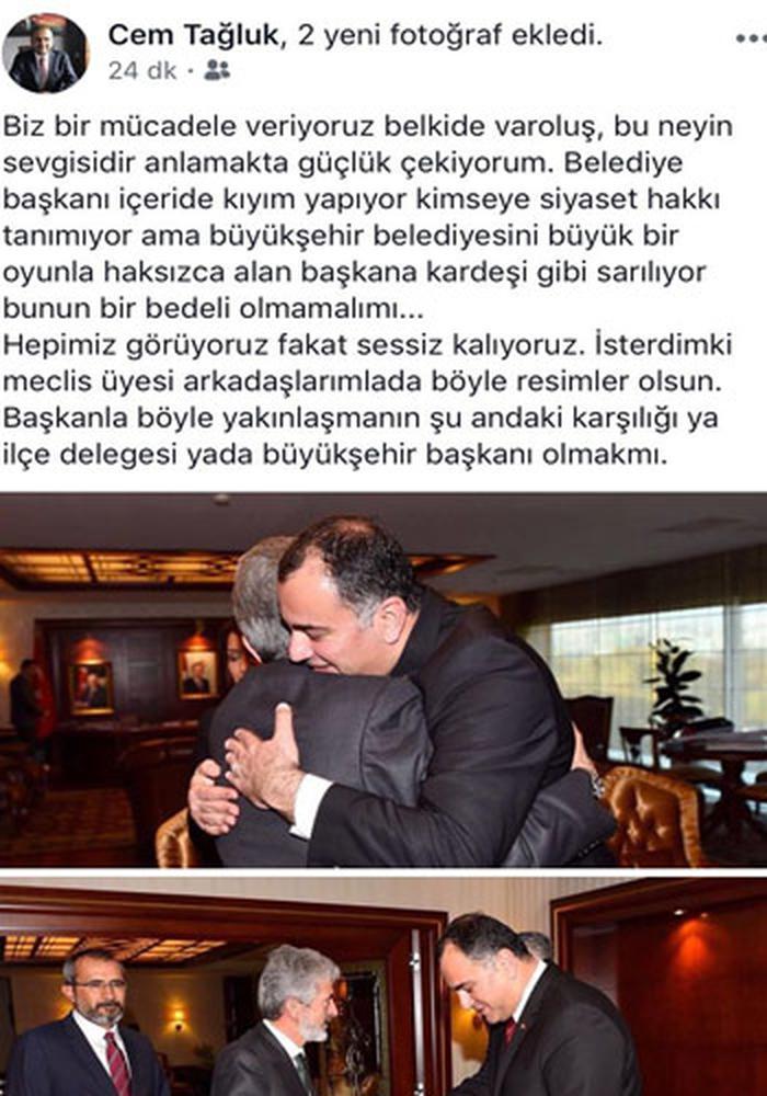 AK Parti ve CHP'li belediye başkanı sarıldı, tepki geldi