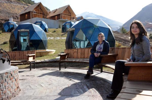 Palandöken'de kış kapsül kafelerde geçecek