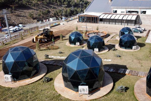 Palandöken'de kış kapsül kafelerde geçecek