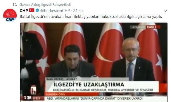 Gamze Akkuş İlgezdi görevden alınan eşine sahip çıktı