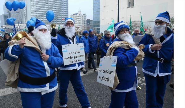 Brüksel'de 'emeklilik' protestosu