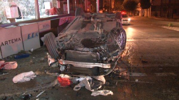 Alkollü sürücü takla attı: 3 yaralı