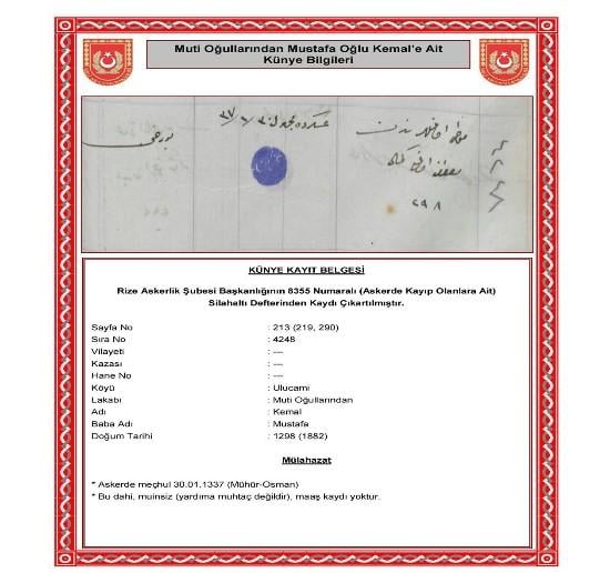 Erdoğan’ın dedesinin şehit olduğu bilgisi arşivlerde