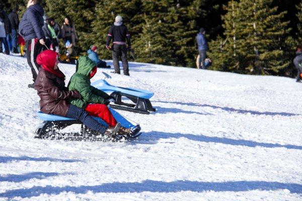 Uludağ'a kızak akını