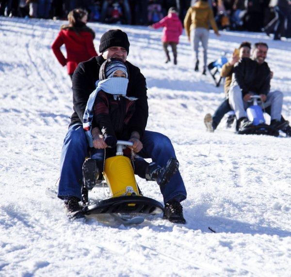Uludağ'a kızak akını