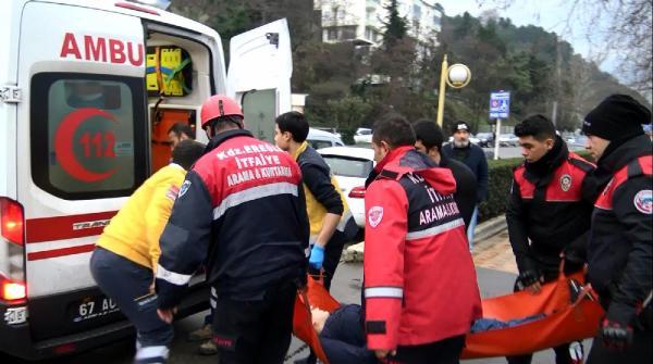 Denize atlayan kadının imdadına balık adam yetişti