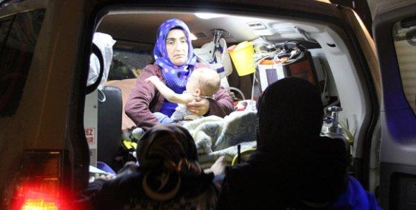 9 aylık Umut bebeği paletli ambulans kurtardı