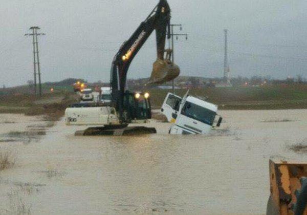 Edirne'de dere taşkını
