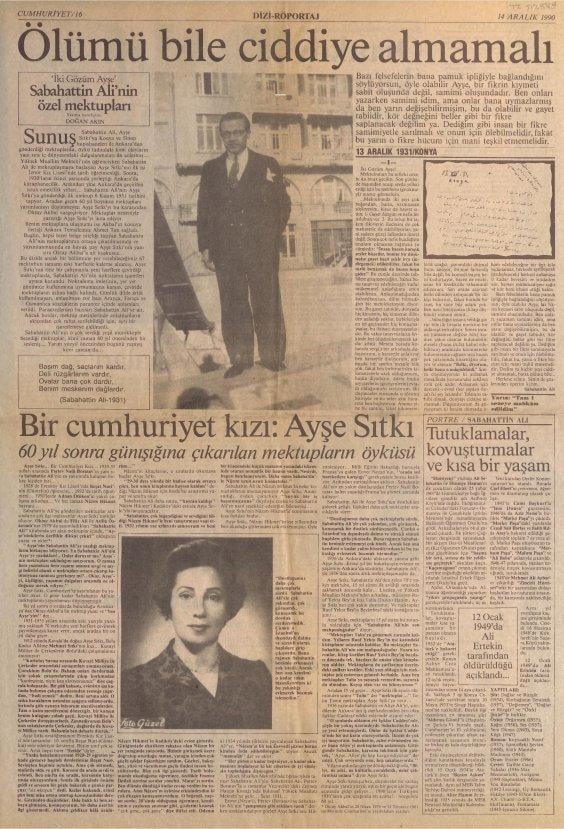 Sabahattin Ali'nin özel mektupları