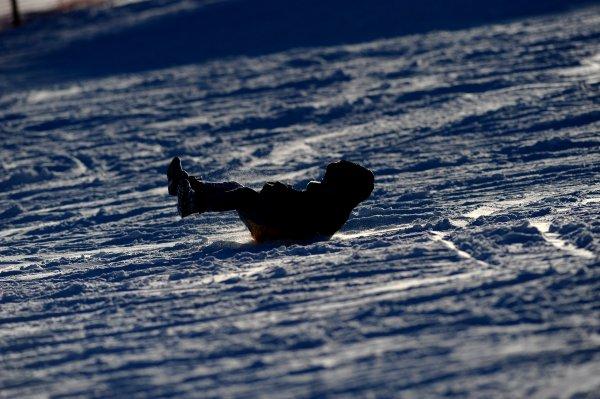 Poşetli kayakçılar Uludağ'da