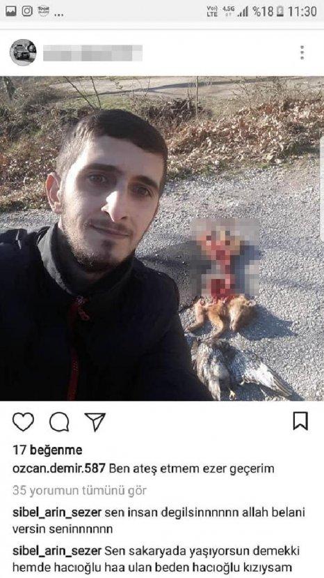 Öldürdüğü tilki ve doğanla poz veren adama para cezası