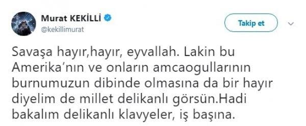 Murat Kekilli: Zulmün olduğu yerde tarafsızlık hainliktir