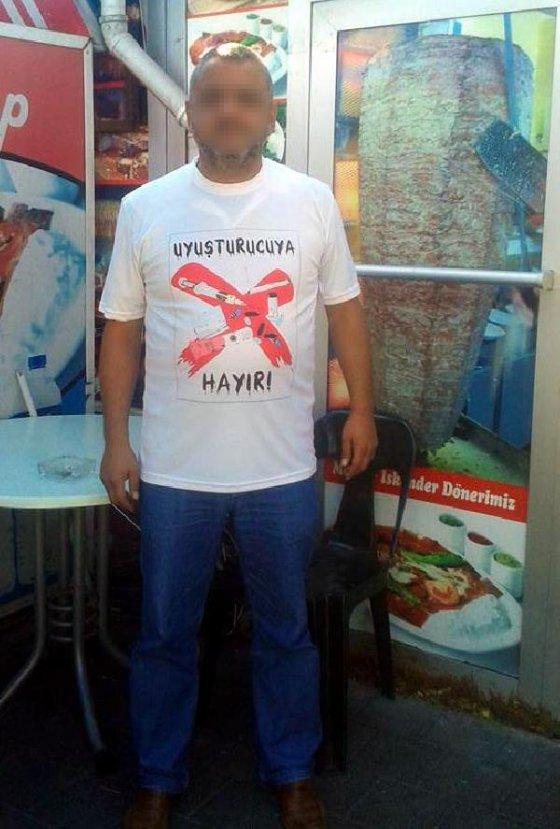 Uyuşturucu sanığı 'Uyuşturucuya hayır' kampanyasına katıldı